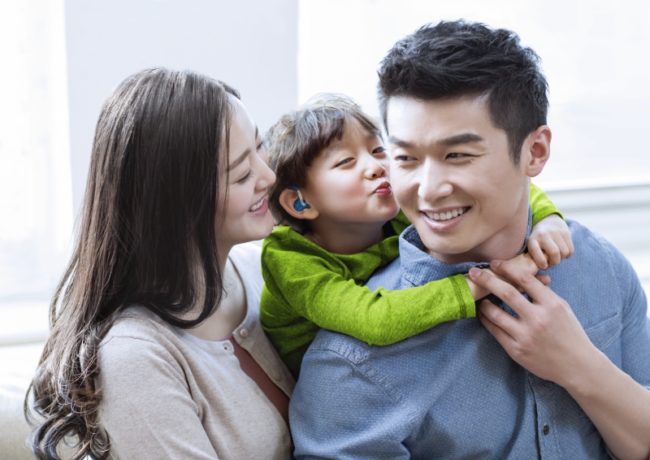 Happy young family